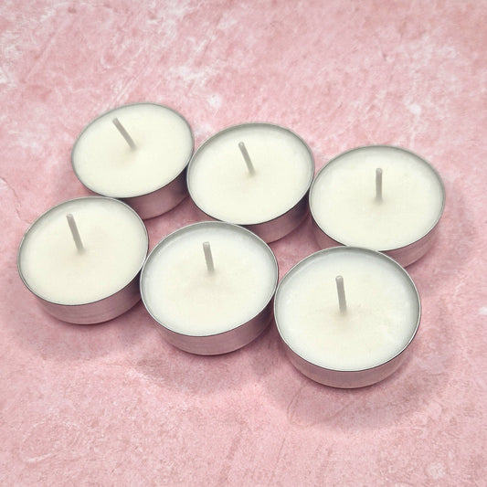 6 Natural Unfragranced Tealights